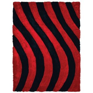 Homeroots.co 369196 22 X 26 Red Polyester Accent Rug