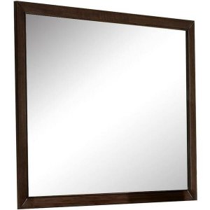 Homeroots.co 285864 Espresso Wooden Rectangular Vanity Mirror