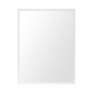 Homeroots.co 380075 Rectangle White Accent Mirror With Crisp White Fin