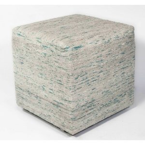 Homeroots.co 352525 18 X 18 Viscose Ice Blue Pouf