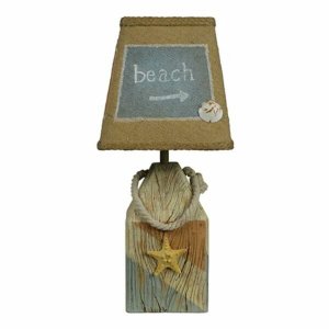 Homeroots.co 380500 Seaside Accent Lamp With Rope And Starfish