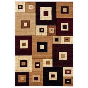 Homeroots.co 367213 22 X 32 Burgundy Olefin  Polypropylene Accent Rug