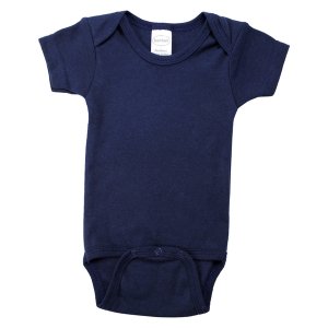 Bambini 0010B.NAVY.L Navy Interlock Short Sleeve Bodysuit Onezies