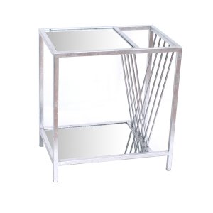 Homeroots.co 274431 15 X 23 X 24 Silver Metal End Table