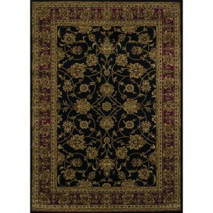 Homeroots.co 371972 22 X 26 Black Polypropylene Accent Rug