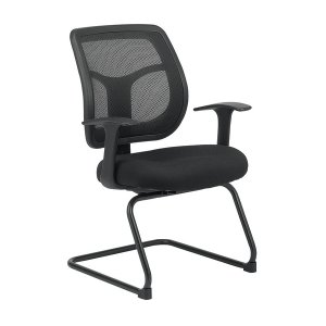 Homeroots.co 372424 24 X 20 X 36  Black Mesh  Fabric Guest Chair