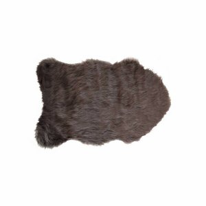 Homeroots.co 294246 24 X 36 X 1.5 Chocolate Faux Sheepskin - Area Rug