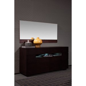 Homeroots.co 284435 24 Brown Oak Veneer And Glass Mirror