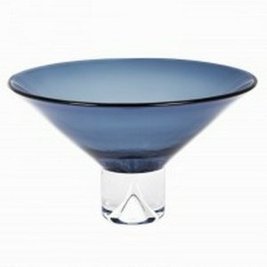 Homeroots.co 375839 12 Mouth Blown Crystal Midnight Blue Centerpiece  