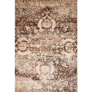 Homeroots.co 369457 22 X 36 Brown Olefin  Polyester Accent Rug