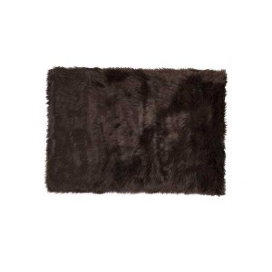 Homeroots.co 294250 24 X 36 X 1.5 Chocolate Faux Rectangular - Area Ru