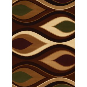 Homeroots.co 371404 22 X 36 Brown Polypropylene Accent Rug