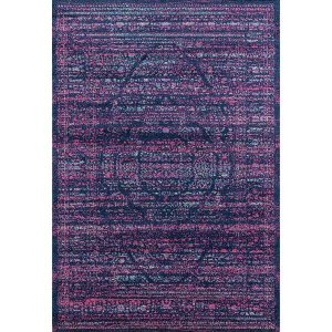 Homeroots.co 366388 22 X 36 Midnight Blue Olefin  Frieze Accent Rug