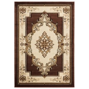 Homeroots.co 367321 22 X 32 Chocolate Olefin  Polypropylene Accent Rug