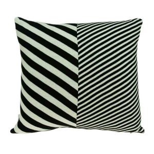 Homeroots.co 334227 White And Black Pillow Cover With Down Insert