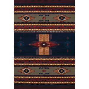 Homeroots.co 369594 22 X 36 Navy Polypropylene Accent Rug