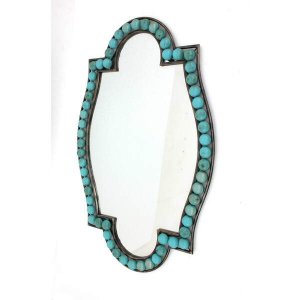 Homeroots.co 274590 30 X 47 X 1.75 Blue, Metal Frame - Dressing Mirror