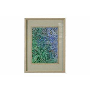 Homeroots.co 342804 Wild Green And Blue Light Wood Shadowbox Wall Art