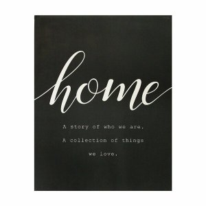 Homeroots.co 373192 Matte Black Home Oversized Wall Decor