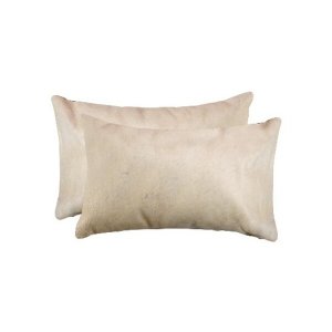 Homeroots.co 317104 12 X 20 X 5 Tan, Cowhide - Pillow 2-pack