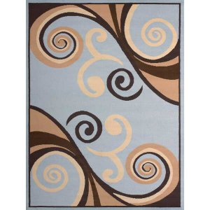 Homeroots.co 368798 33 X 39 Blue Polypropyelene Accent Rug