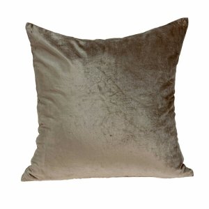 Homeroots.co 334013 Super Soft Taupe Solid Decorative Accent Pillow