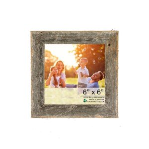 Homeroots.co 379896 6 X 6 Natural Weathered Gray Picture Frame