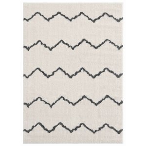 Homeroots.co 371608 23 X 36 White Microfiber Polyester Accent Rug