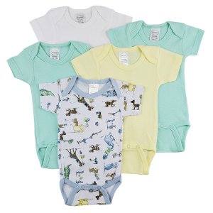 Bambini CS_0290M Bambini Short Sleeve One Piece 5 Pack