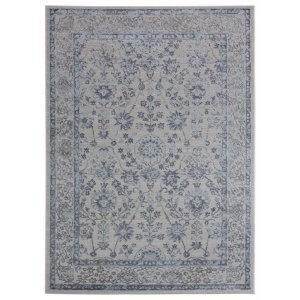 Homeroots.co 367851 23 X 36 Blue Polyester  Olefin Accent Rug