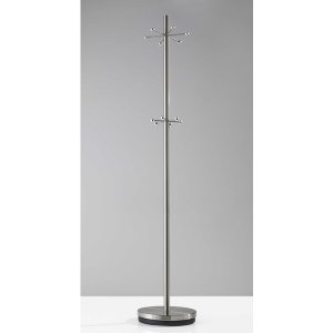 Homeroots.co 372945 12 X 67 Brushed Steel Brushed Steel Coat Rack