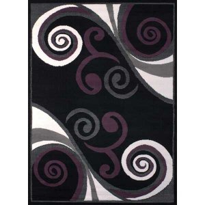 Homeroots.co 368802 33 X 39 Black Polypropyelene Accent Rug