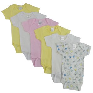 Bambini CS_003S_005S Bambini Pastel Girls Short Sleeve 6 Pack