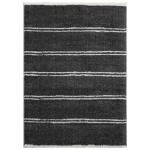 Homeroots.co 371572 23 X 36 Smoke Microfiber Polyester Accent Rug