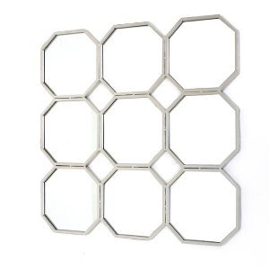 Homeroots.co 274599 30.5 X 30.5 X 1 Silver, Mirrored, Metal - Wall Scu