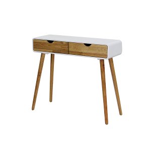 Homeroots.co 294921 35.5 X 12 X 31.5 White Mdf Wood Console Table With