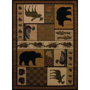 Homeroots.co 366585 22 X 26 Montage Polypropylene Lodge Accent Rug