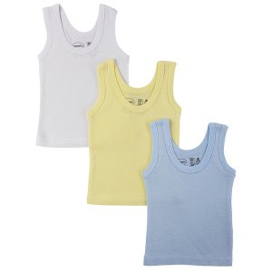 Bambini 035M Bambini Boys Pastel Tank Top 3 Pack