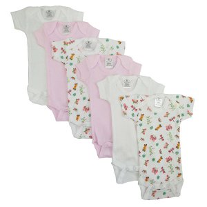 Bambini CS_005P_005P Bambini Preemie Girls Printed Short Sleeve 6 Pack