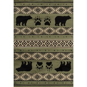 Homeroots.co 371892 22 X 36 Green Polypropylene Mat Rug