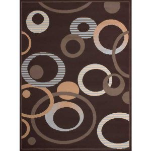 Homeroots.co 368770 33 X 39 Chocolate Polypropyelene Accent Rug