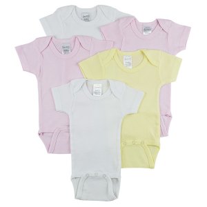 Bambini CS_0299M Bambini Short Sleeve One Piece 5 Pack