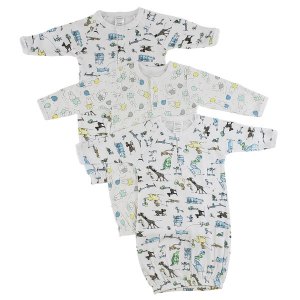 Bambini CS_0082 Bambini Infant Gowns - 3 Pack