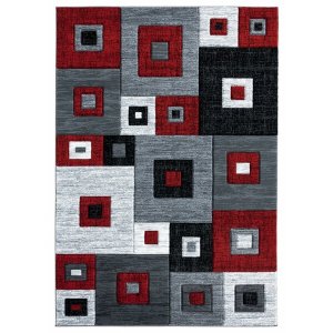 Homeroots.co 367209 31 X 88 Red Olefin  Polypropylene Mat Rug