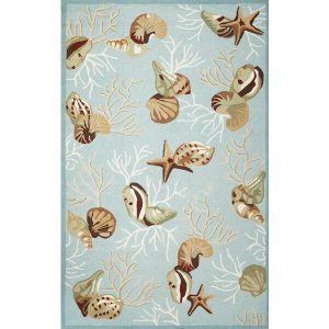 Homeroots.co 353392 2' X 4' Polyester Blue Area Rug