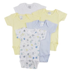 Bambini CS_0302NB Bambini Short Sleeve One Piece 5 Pack