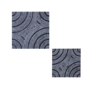 Homeroots.co 274924 1 X 17 X 17 Gray, Lined Square - Wall Decor