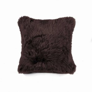 Homeroots.co 316968 Large Square Soft Chocolate Natural Sheepskin Fur 