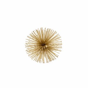 Homeroots.co 373769 6 X 6 X 6 Gold Iron Urchin Small Sphere