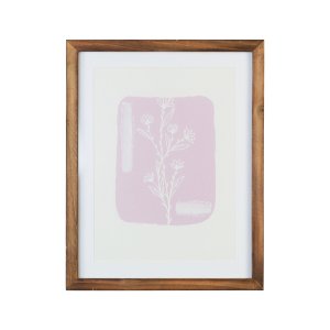 Homeroots.co 376644 Pink And White Simple Botanical Flowerframed Wall 